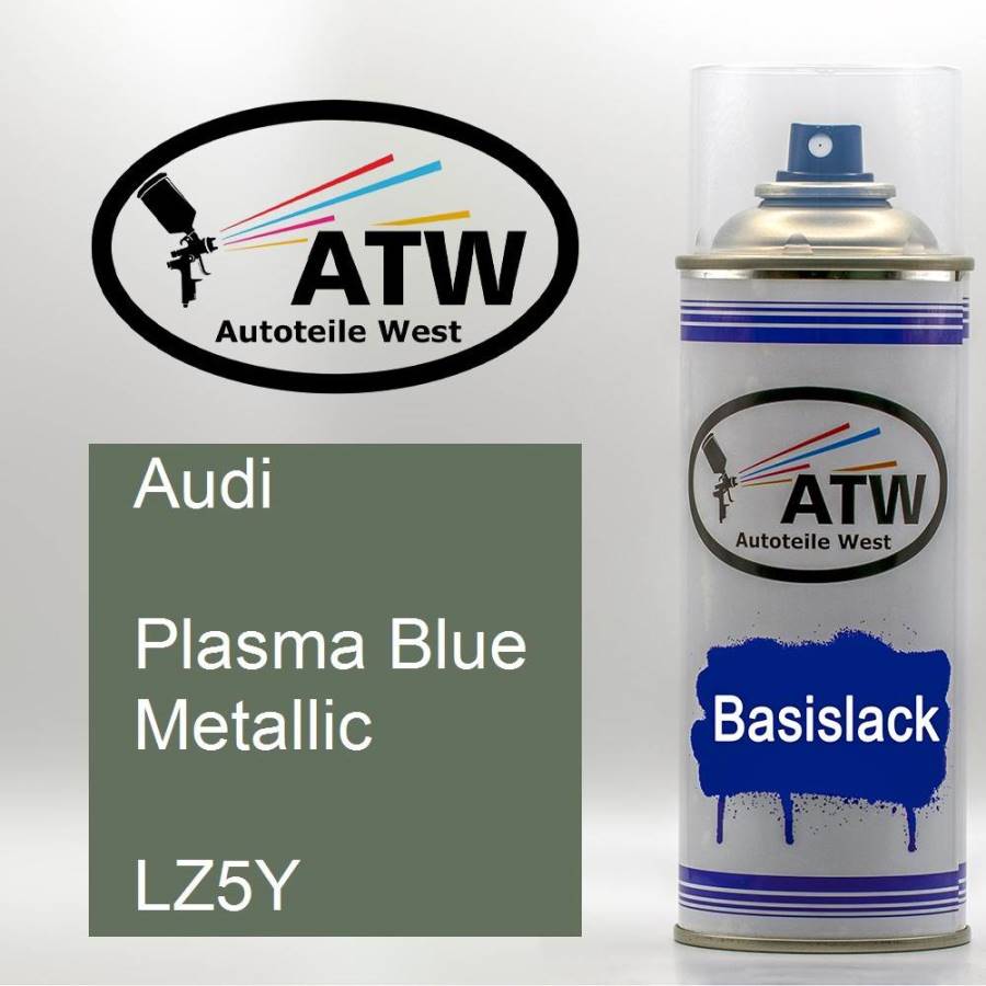 Audi, Plasma Blue Metallic, LZ5Y: 400ml Sprühdose, von ATW Autoteile West.